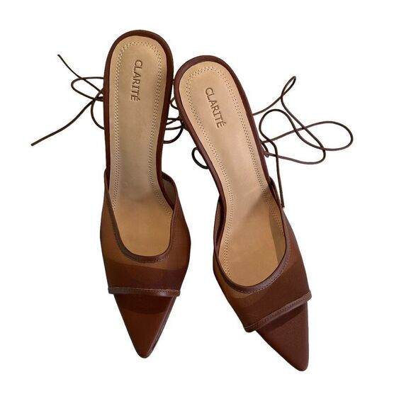 Clarité Brown Wrap Up Stilettos - Picture 8 of 8